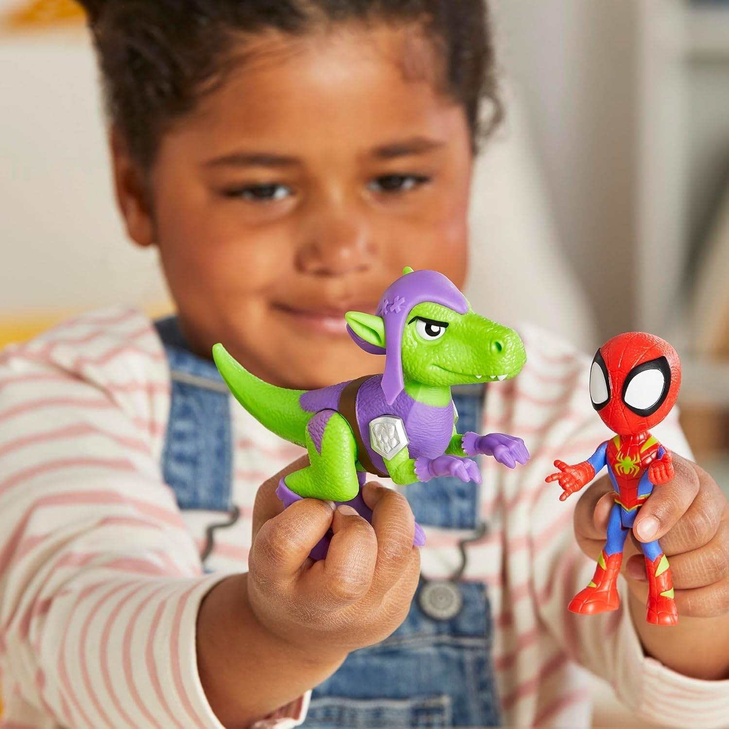 Spidey and His Amazing Friends Dino Webs Spidey and Goblin Raptor