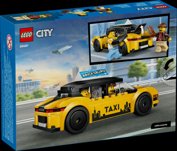 LEGO City Yellow Taxi Toy Model Car Kit 60487