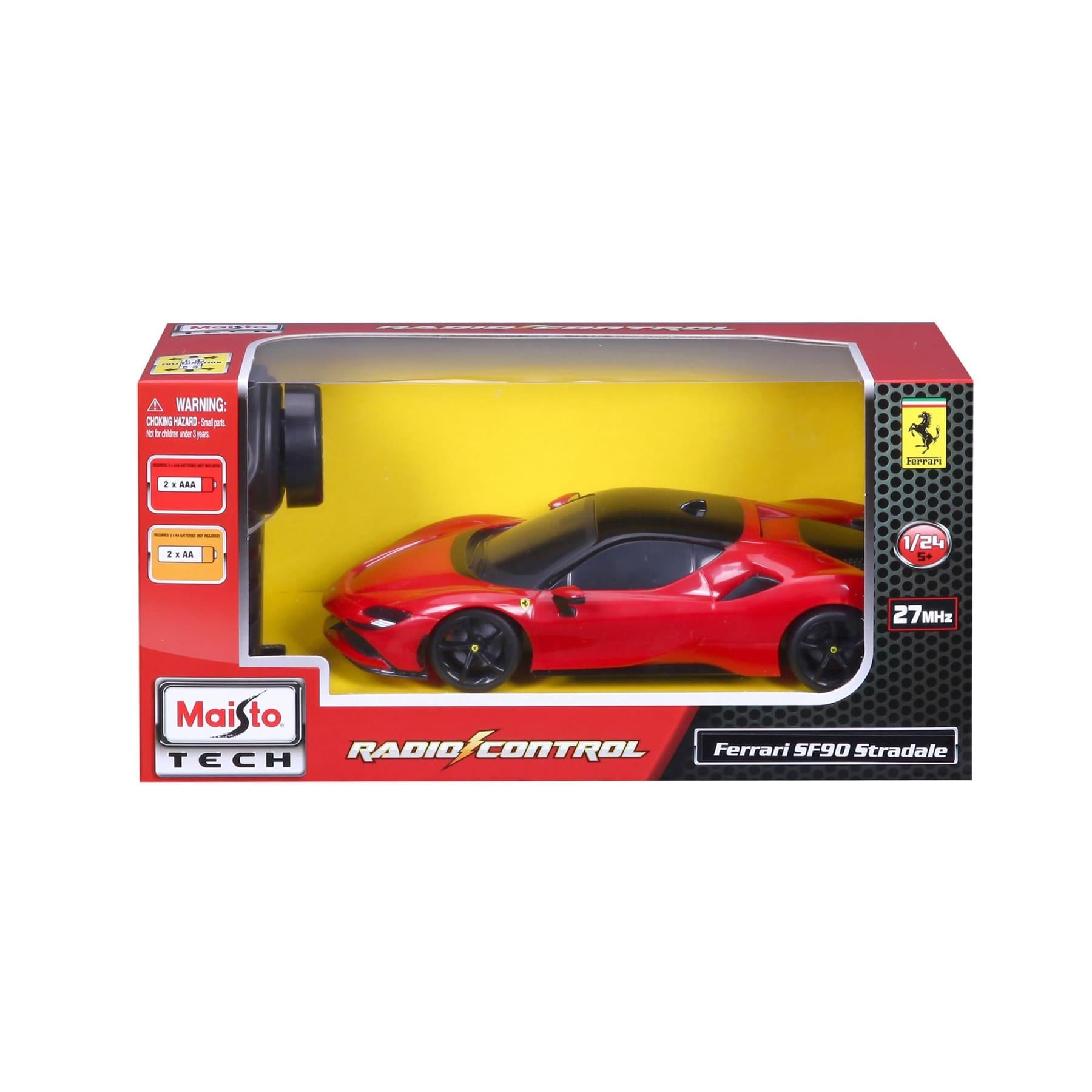 Maisto Tech R/C Ferrari SF90: 1:24 Scale Remote Control Stradale Car