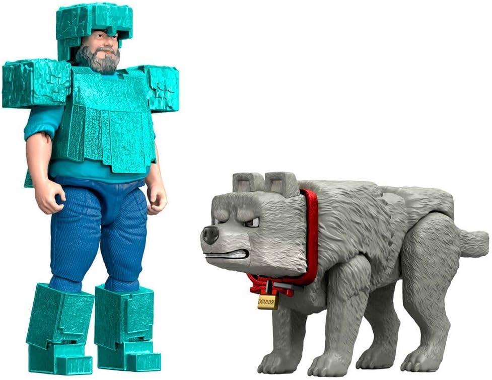 Minecraft Mans Best Wolf Action Figure Set
