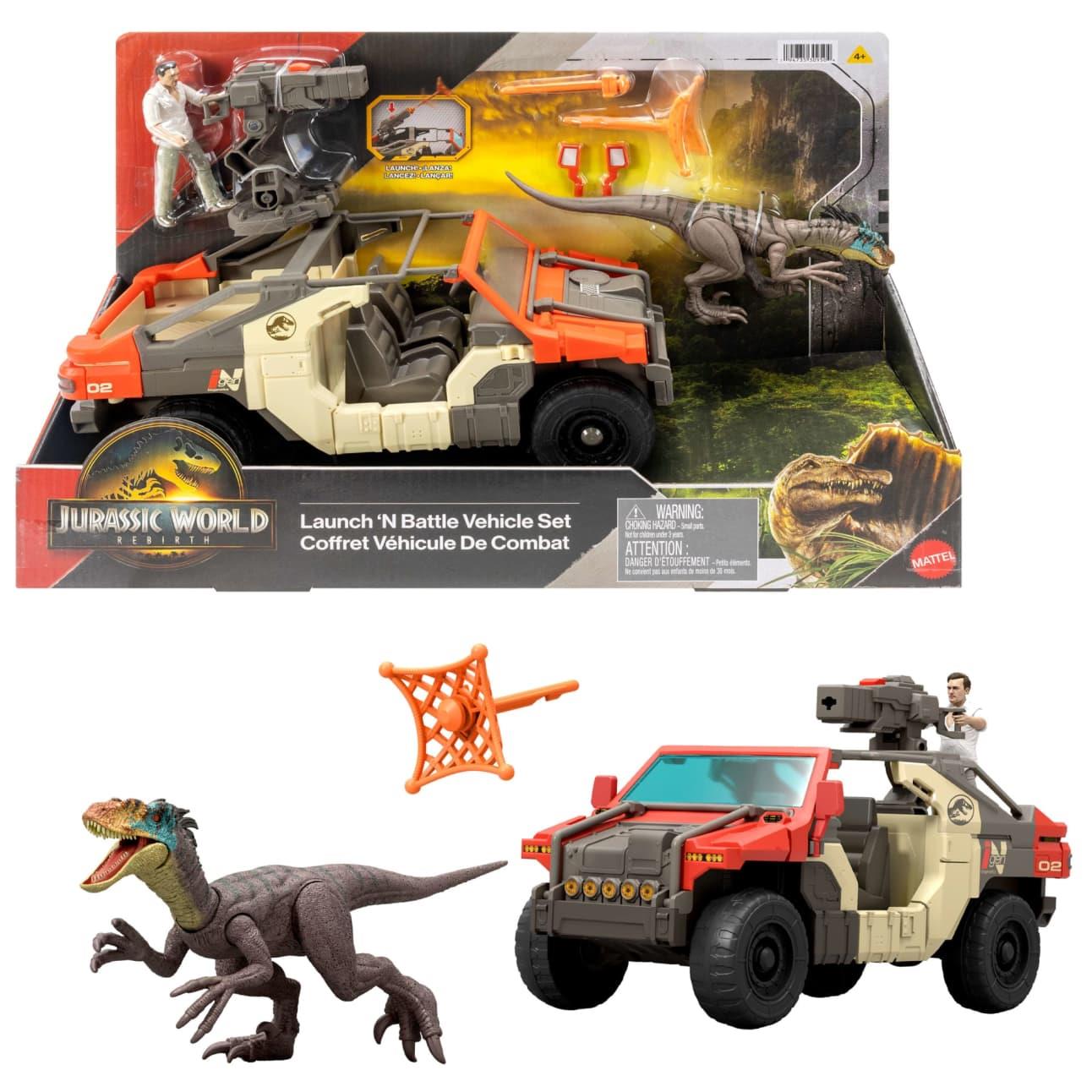 Jurassic World Rebirth Launch ‘n Battle Vehicle Playset
