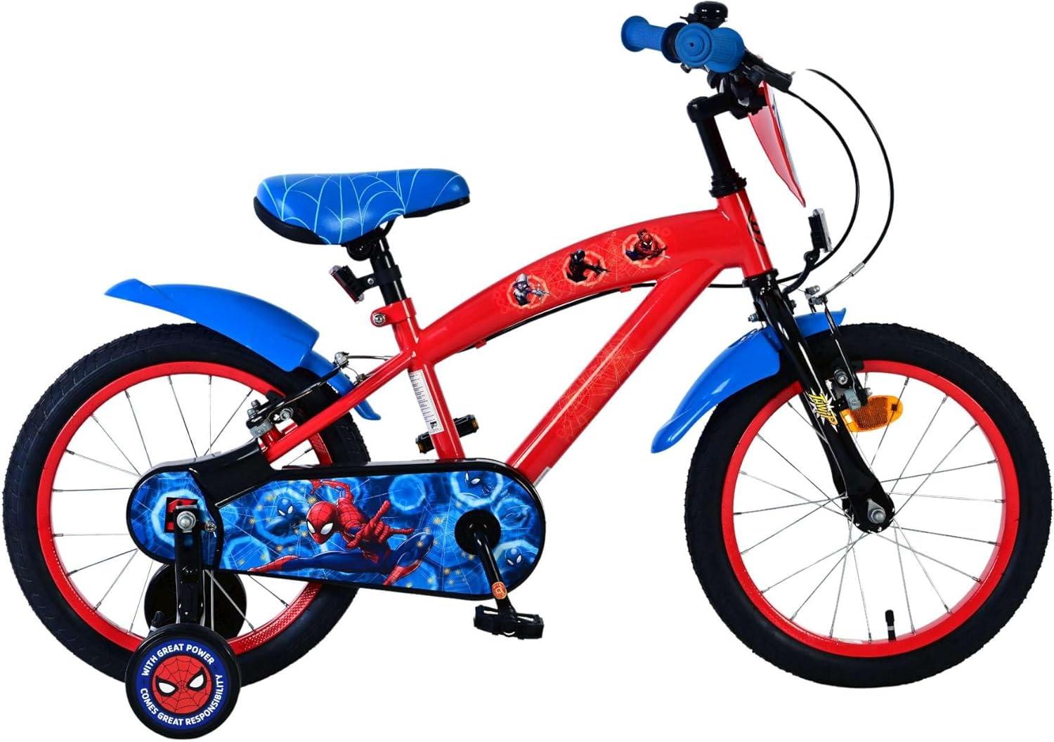 Spiderman Kids 16 inch Bike - Blue/Red