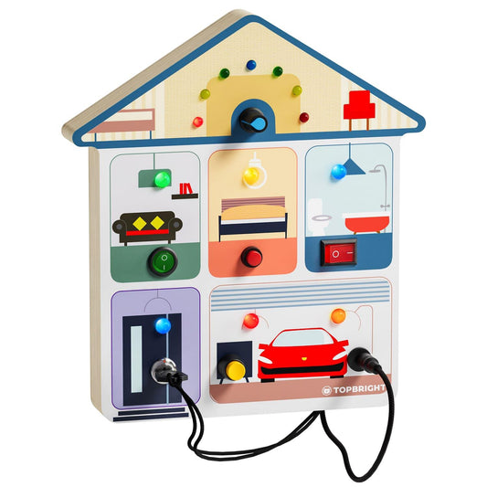 Topbright Wooden Busy Board House