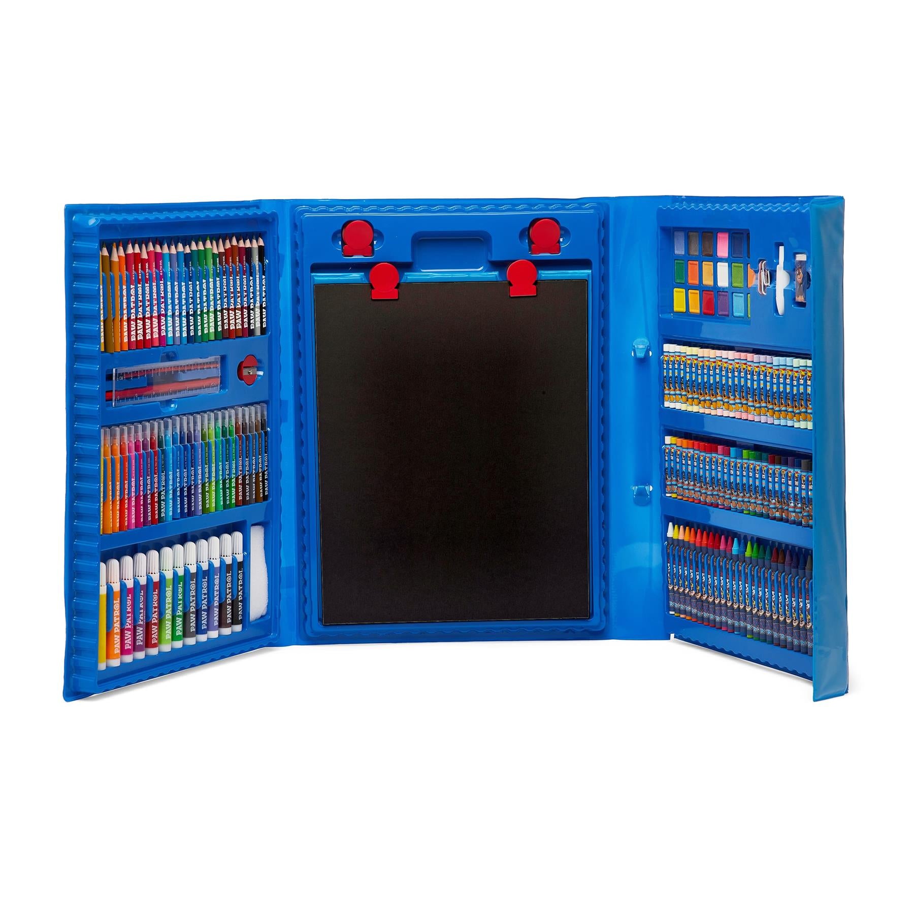 PAW Patrol 162 Piece Childrens Easel Set with Whiteboard, Chalkboard & Accessories