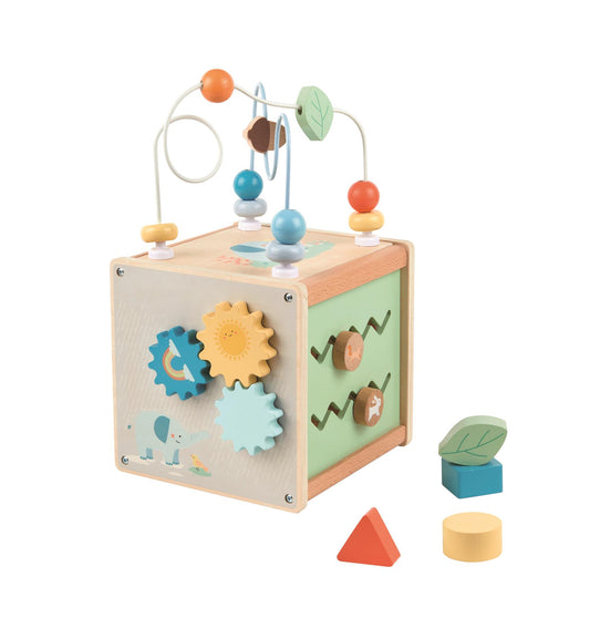 Lelin Wooden Forest themed Activity Cube