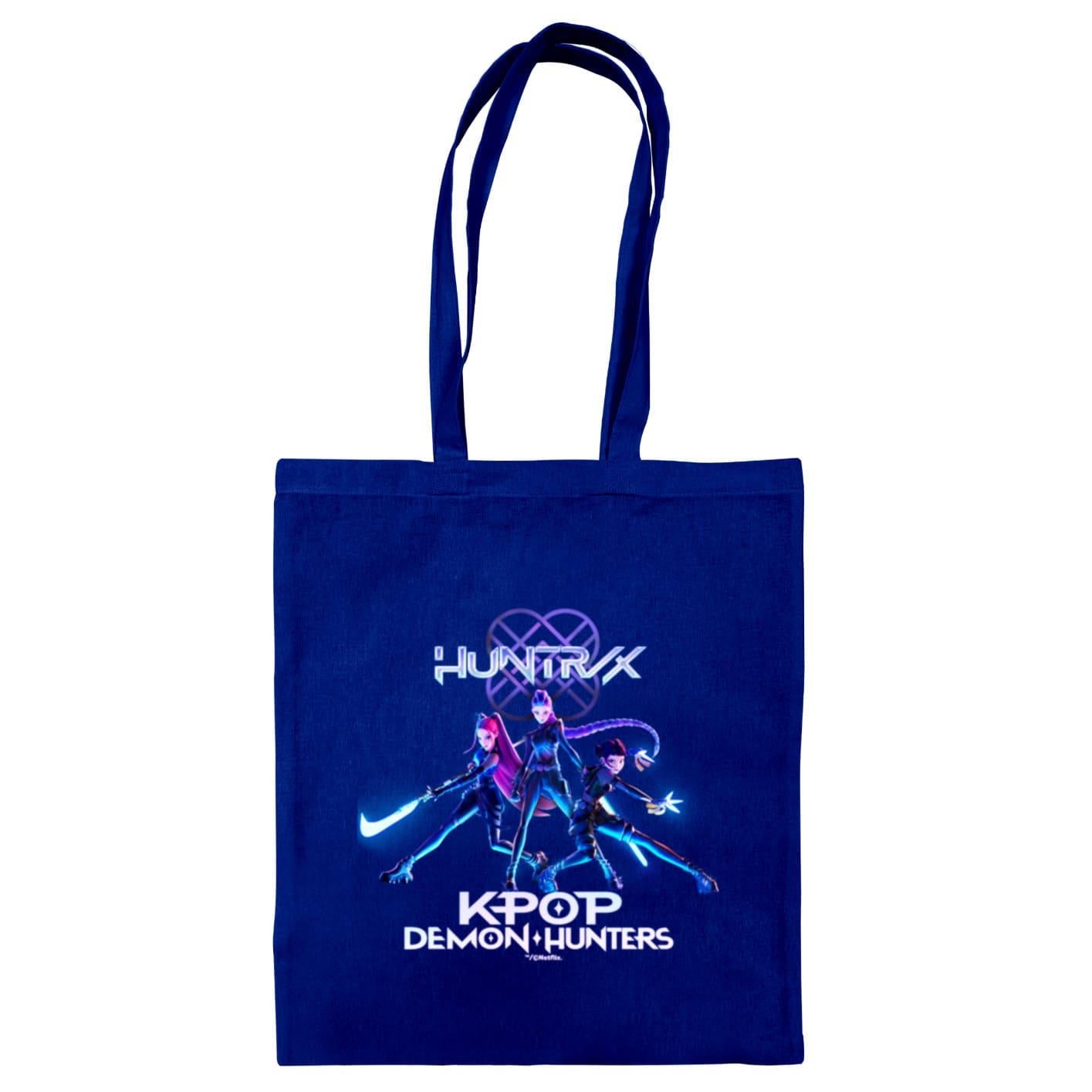 KPop Demon Hunters Trio Navy Blue Tote Bag