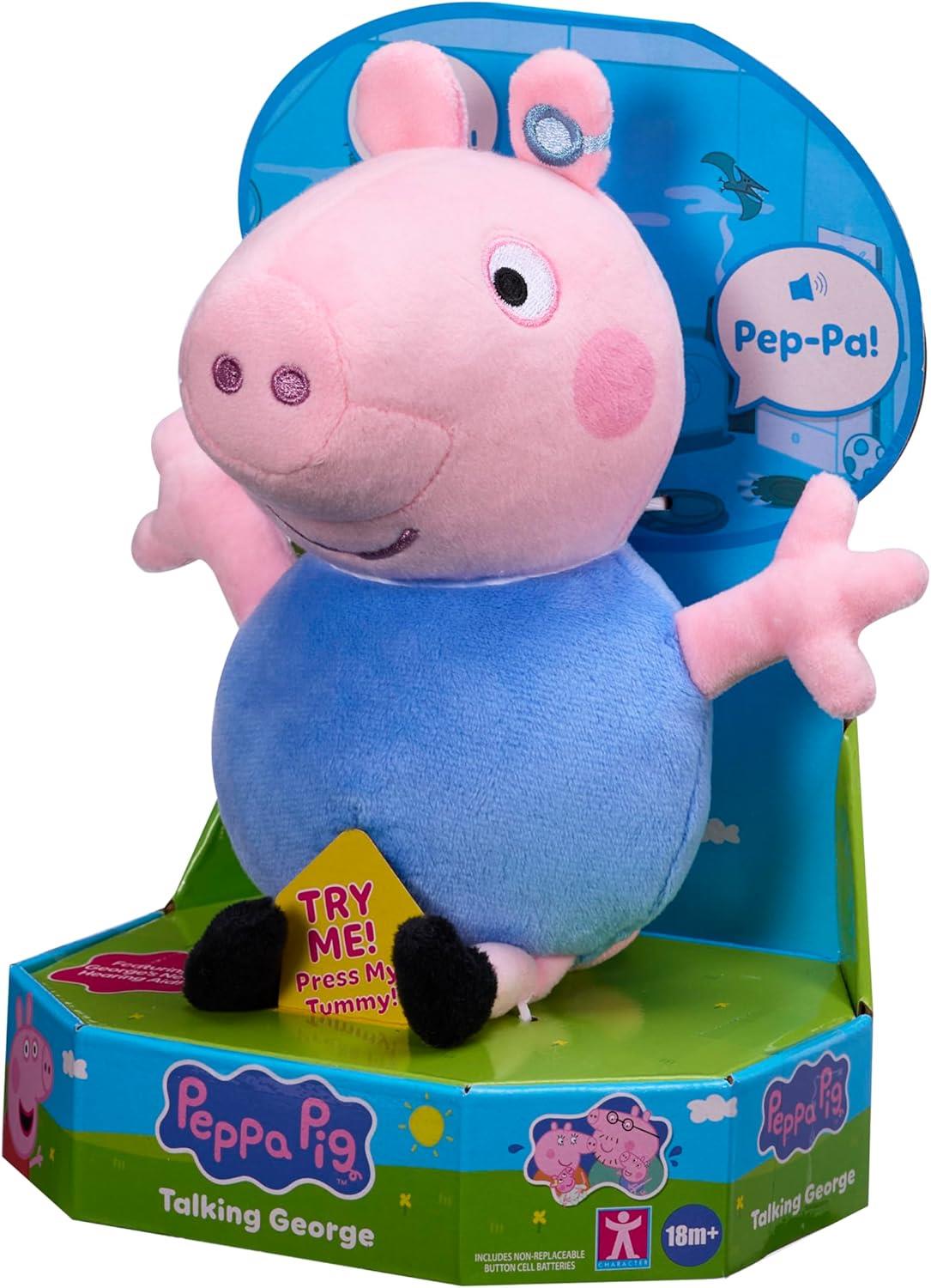 Peppa Pig Talking  Plush Doll with Sound Effects - George