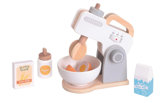 Lelin Wooden Mixer - Grey Style