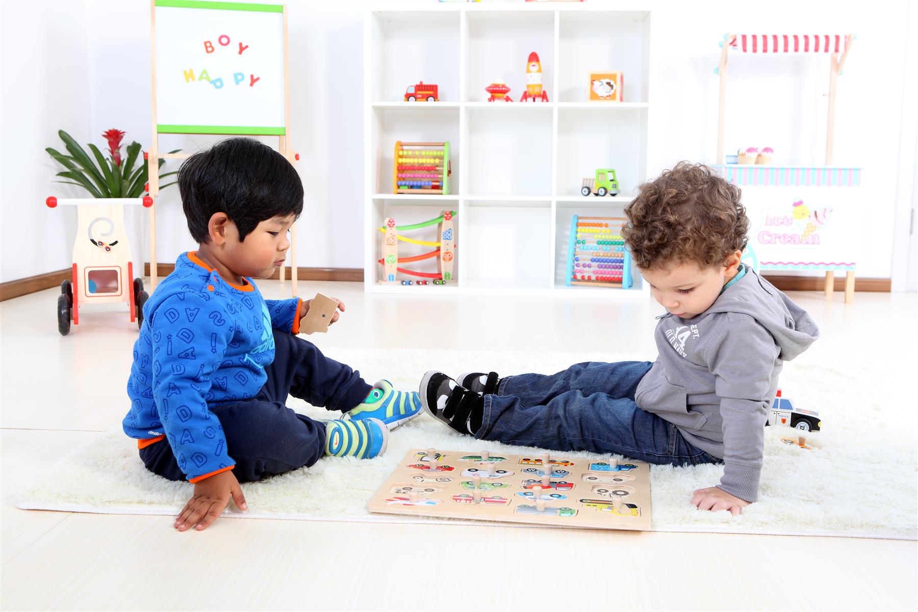Lelin Large Wooden Transport Peg Puzzle