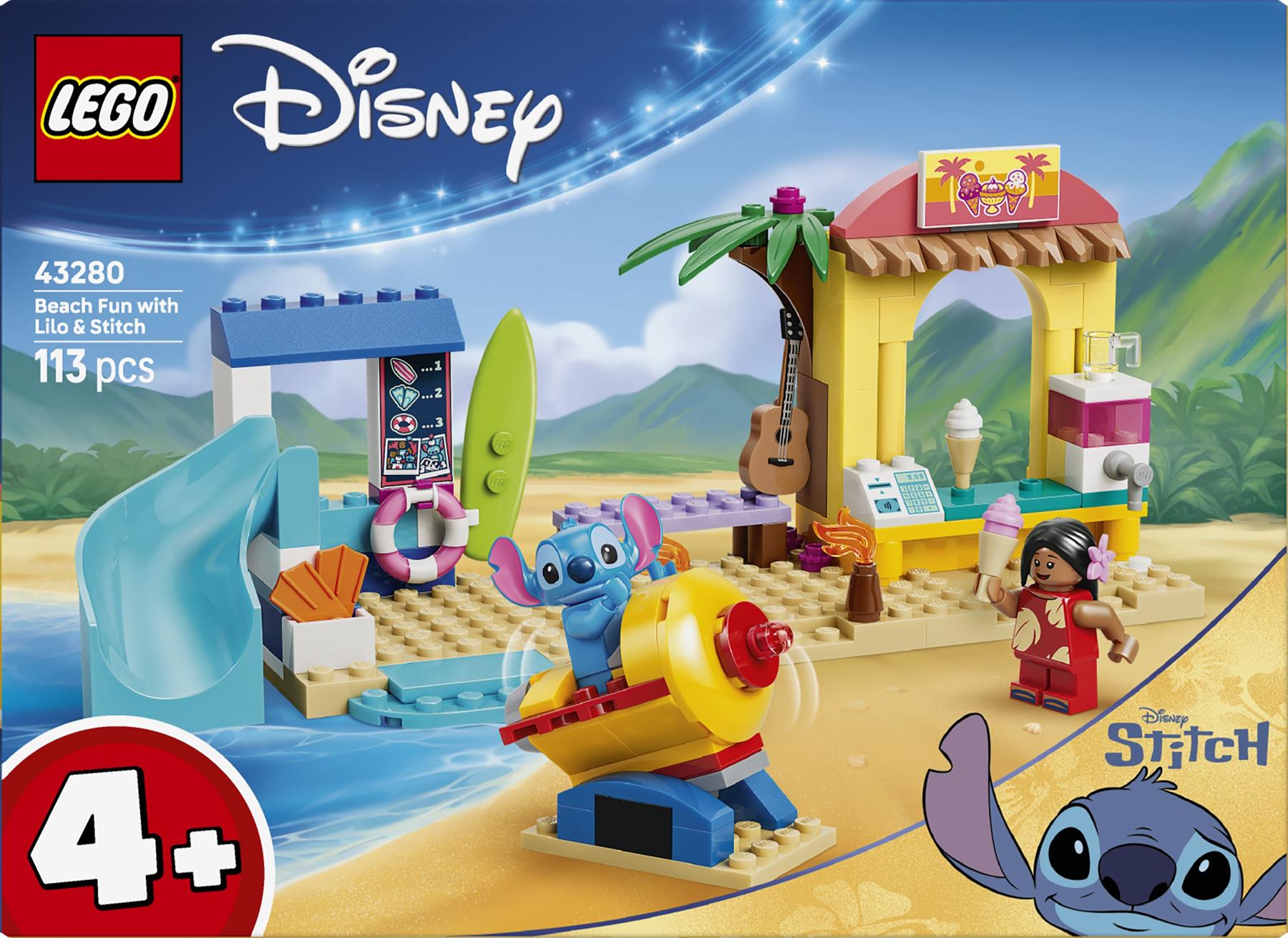 LEGO Disney Beach Fun with Lilo & Stitch 43280