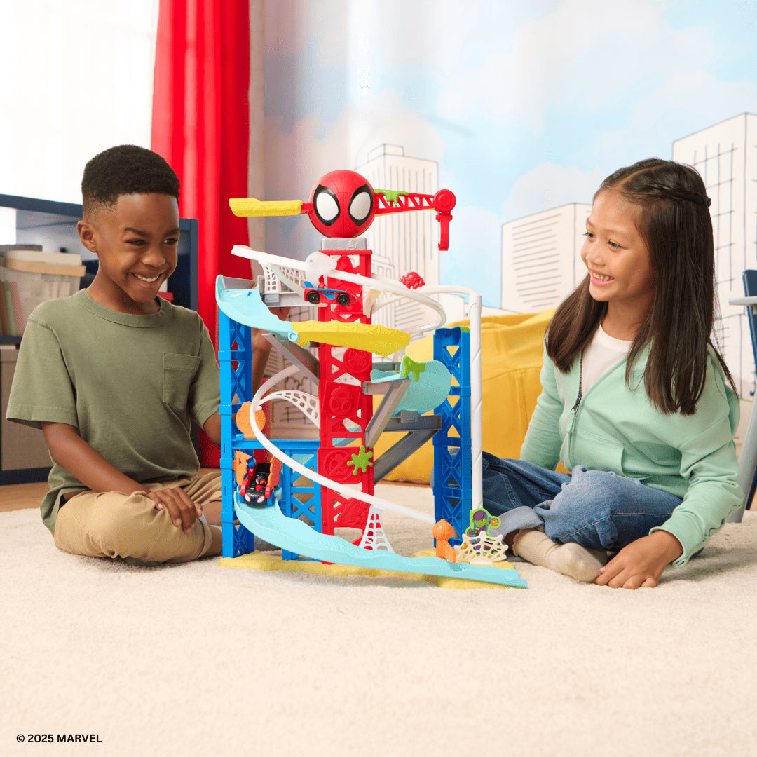 Marvel Spidey and His Amazing Friends Construction Zone Chaos Track Set