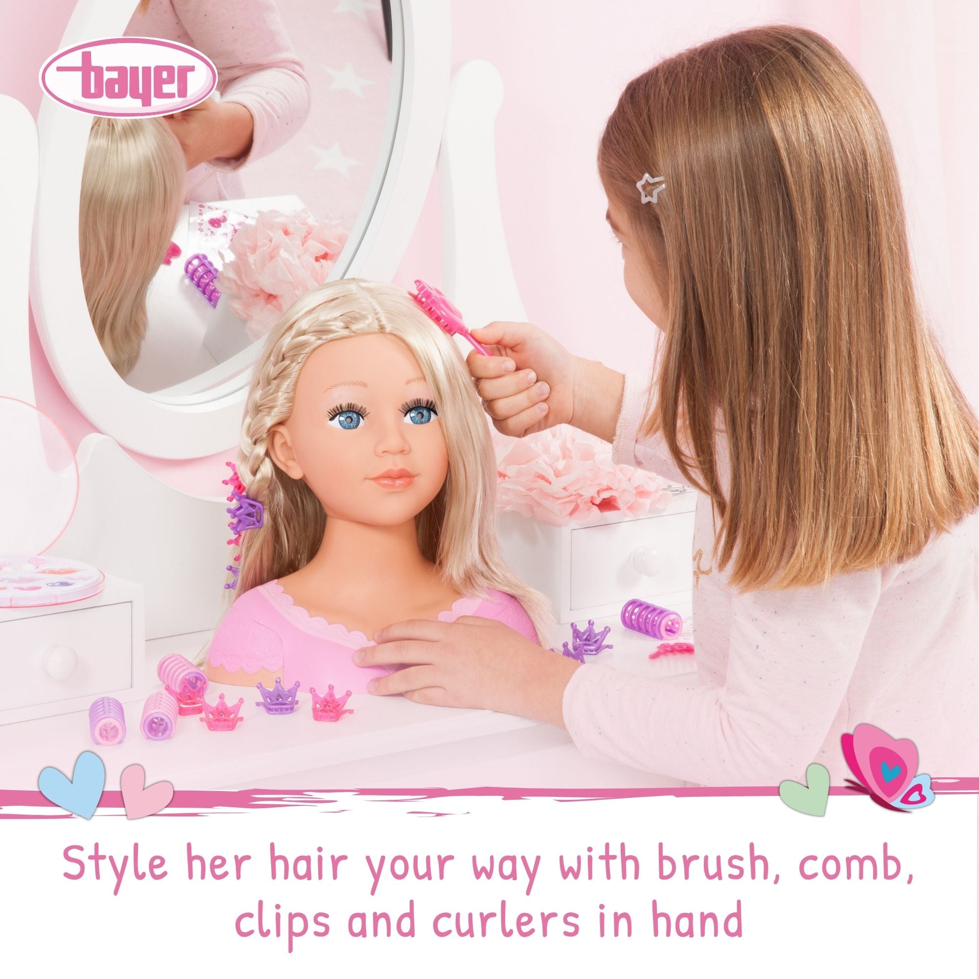Bayer Super Model Charlene 27cm Styling Head Set