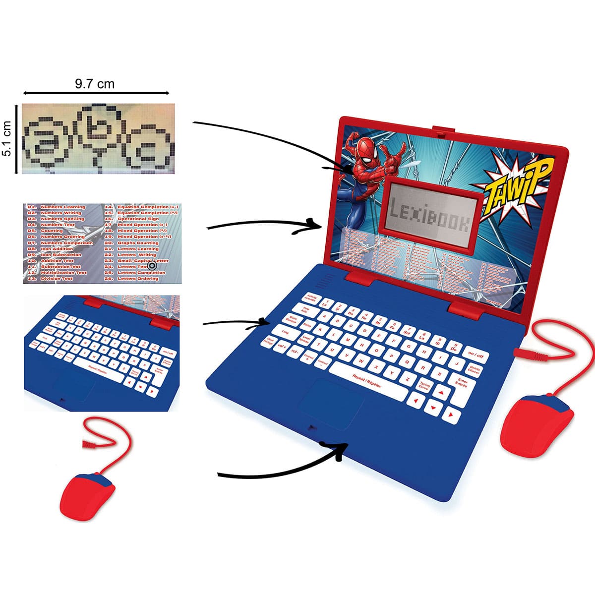 Spiderman Educational Laptop with 124 activities