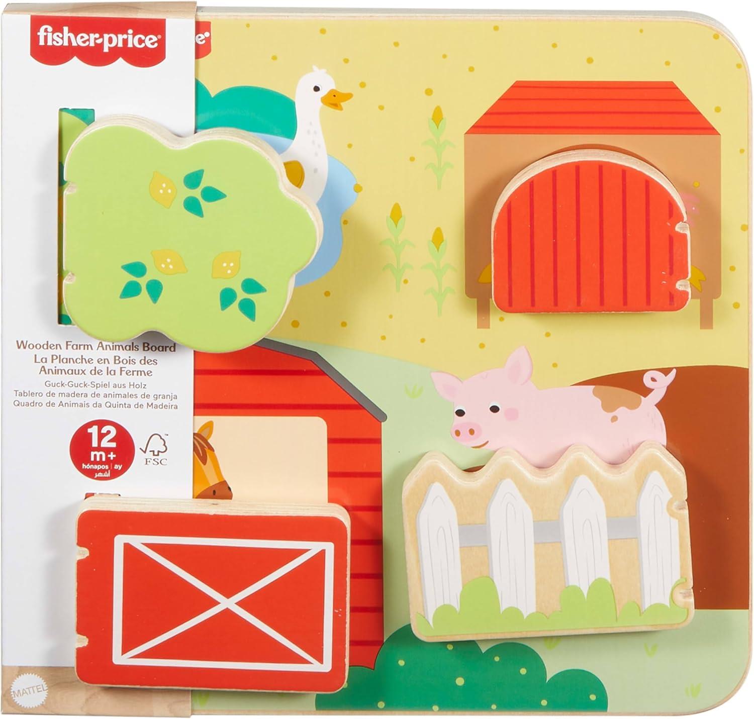 Fisher-Price Wooden Farm Animals Board