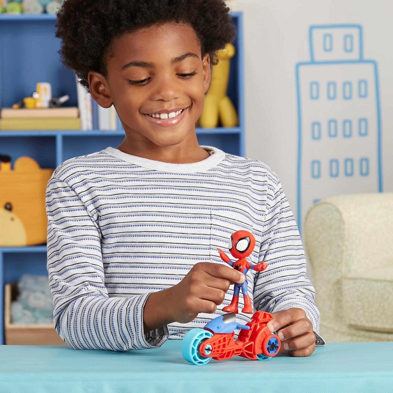 Spidey and His Friends Action Figure Toy Motorcycle Playset