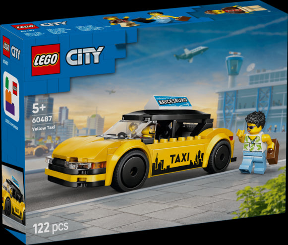 LEGO City Yellow Taxi Toy Model Car Kit 60487