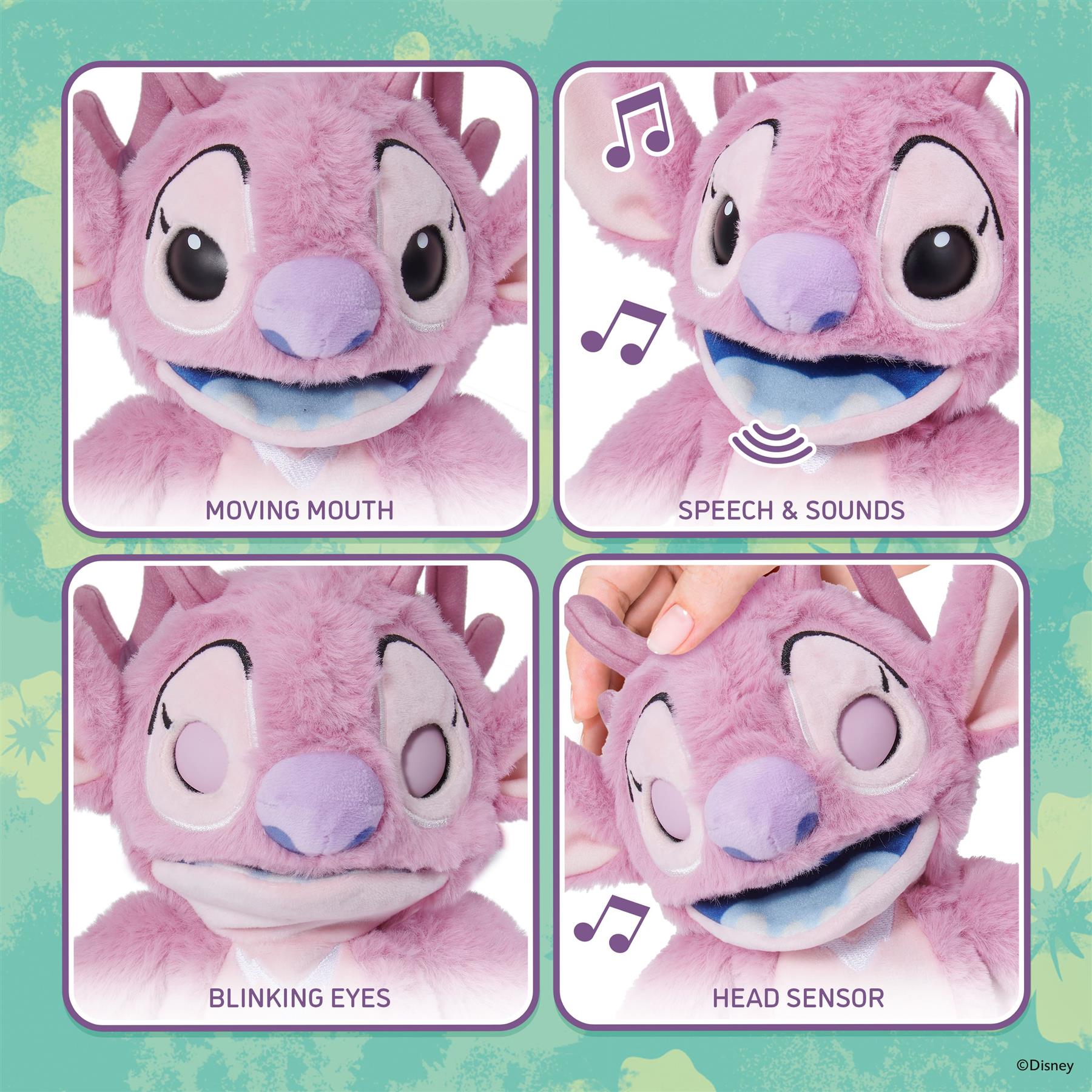 Disney Stitch Angel Palm Puppetronic Plush