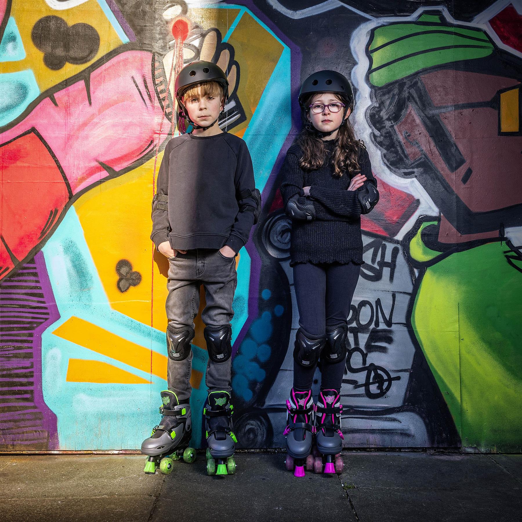 Xootz Quad Led Pink Skates - Medium