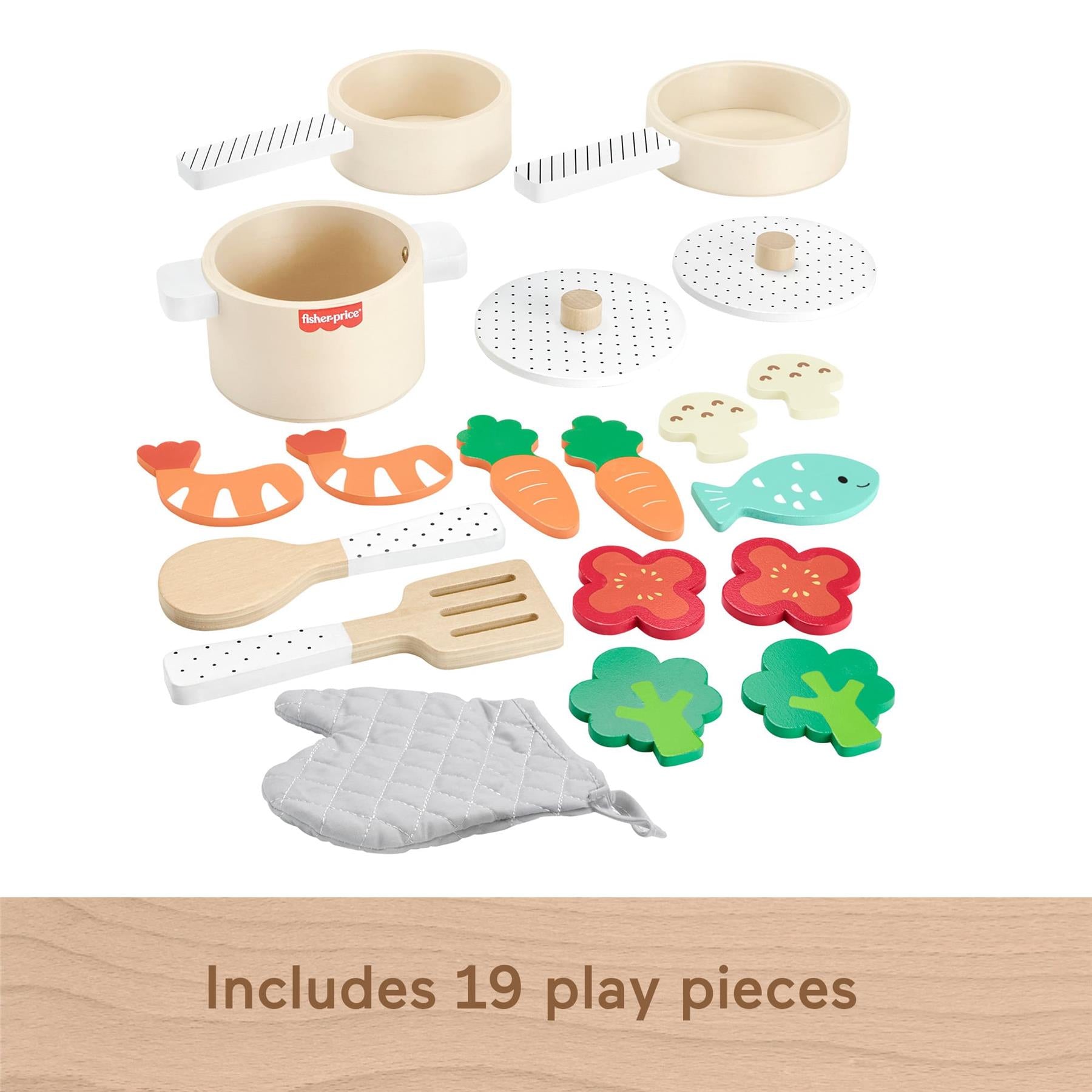 Fisher-Price Wooden Pots & Pans Set