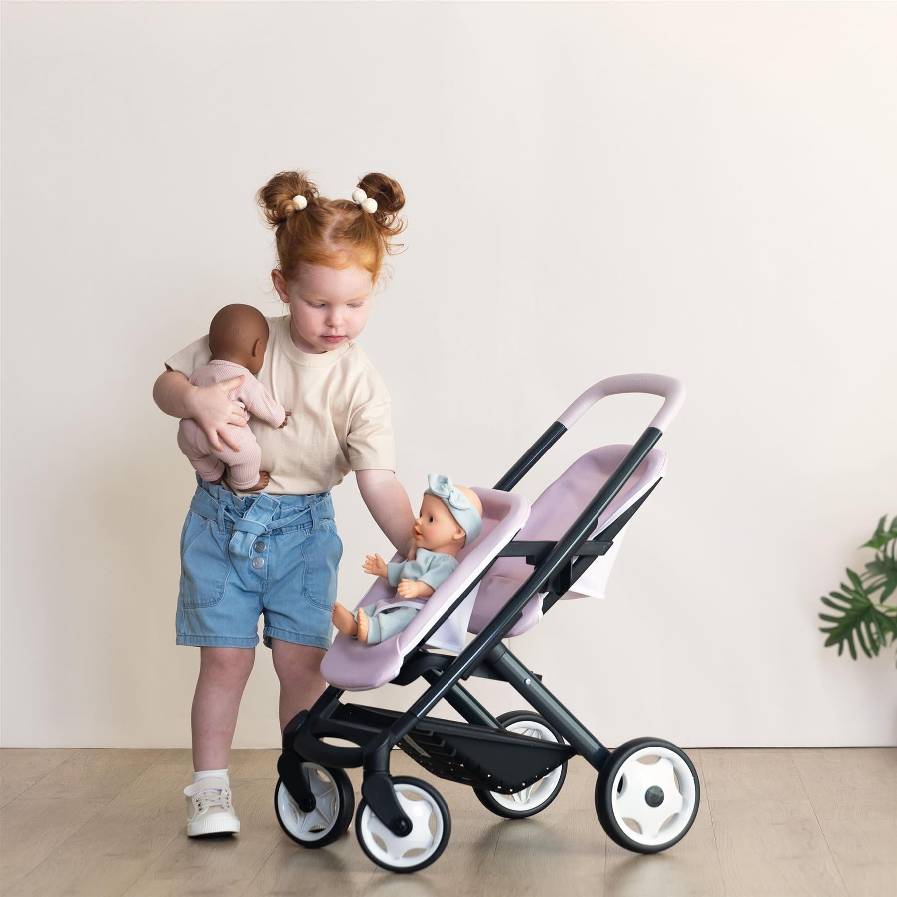 Smoby Maxi-Cosi Twin Pushchair Blush Pink