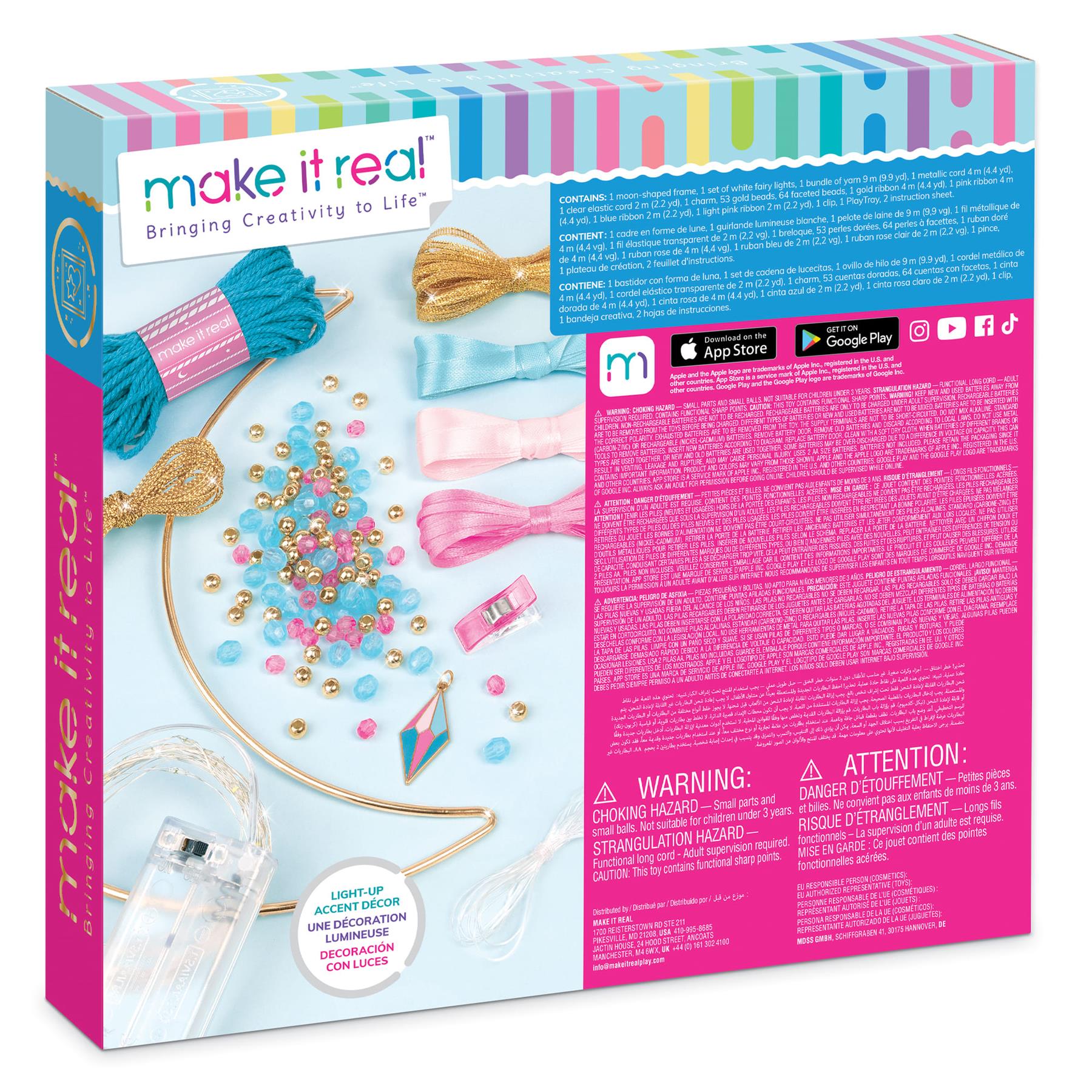 Make It Real Lunar Dream Catcher With Lights  Blue