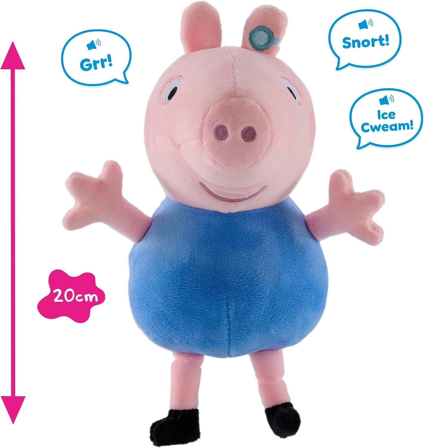 Peppa Pig Talking  Plush Doll with Sound Effects - George