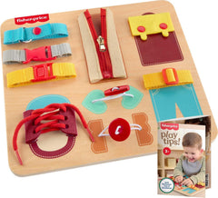Fisher-Price Montessori Wooden Dressing Busy Board