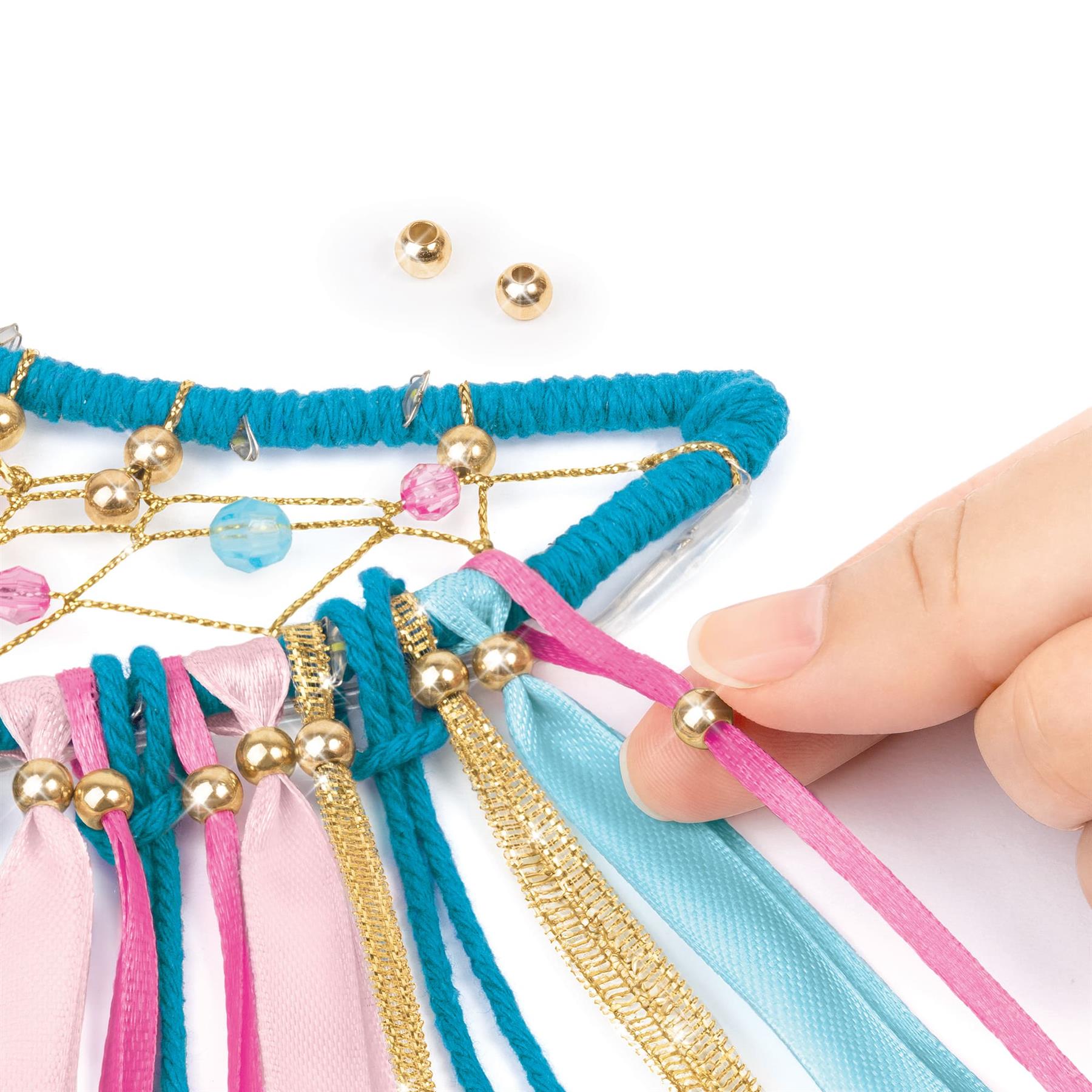 Make It Real Lunar Dream Catcher With Lights  Blue