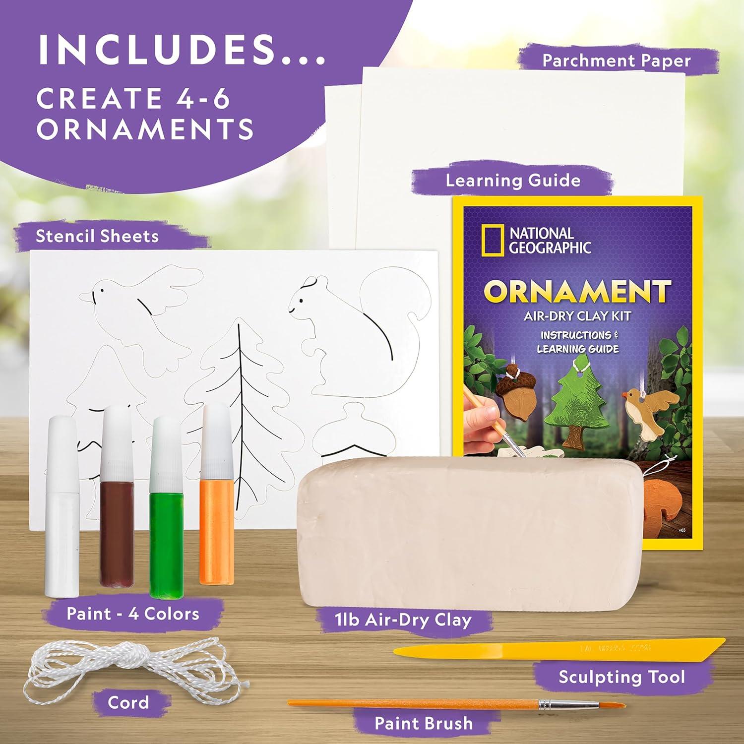 National Geographic Ornament Air Dry Modelling Clay Kit