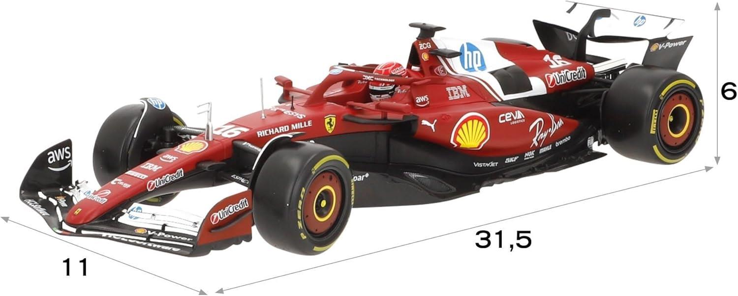 Bhurago F1 1:43 Die-Cast Scale #16 Race Car - Ferrari