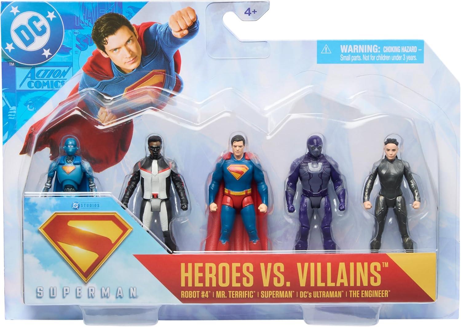 DC Comic Superman Heroes Vs. Villains 5 Pack Figurine set