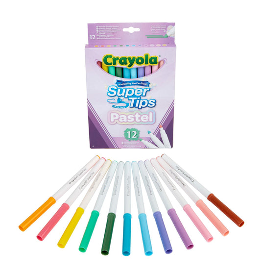 Crayola 12 Pastel SuperTips Washable Markers