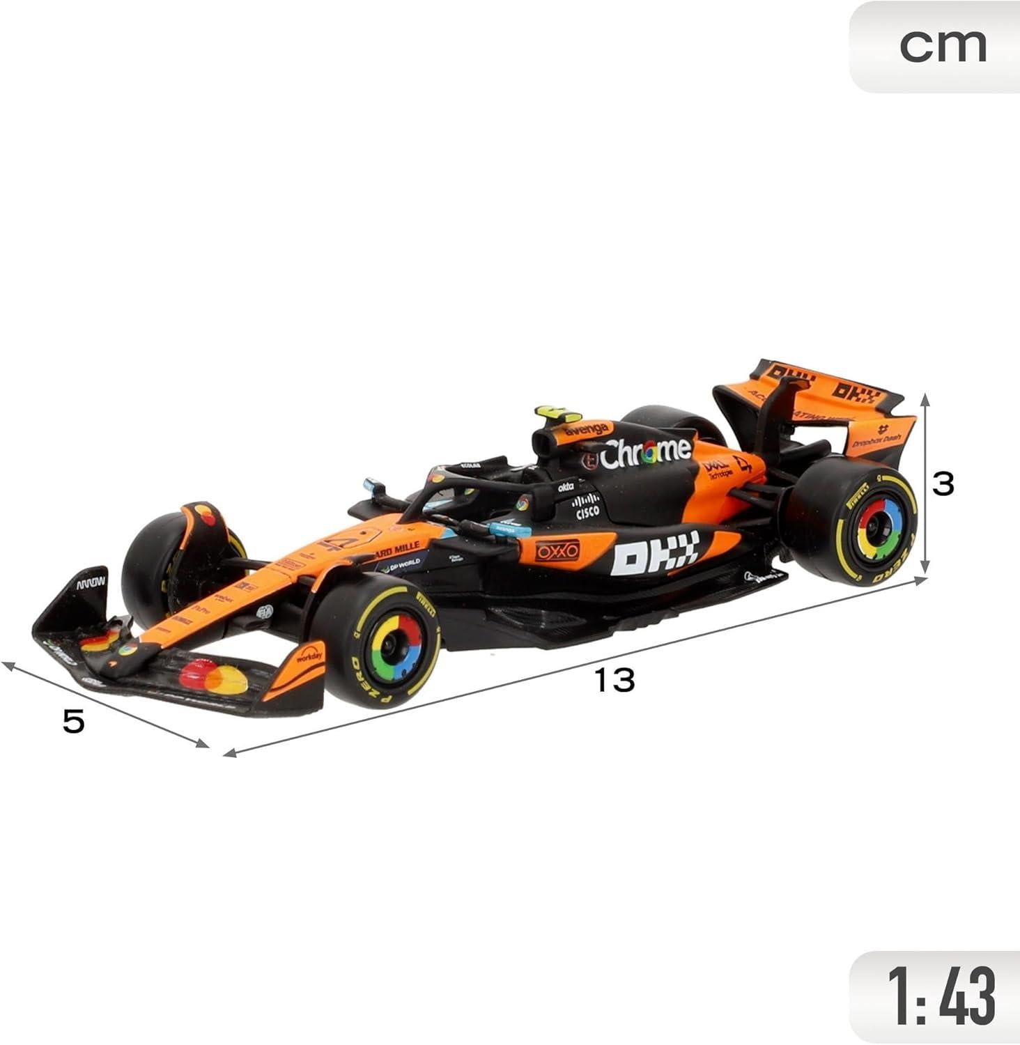 Bhurago F1 1:43 Die-Cast Scale Race Car - McLaren