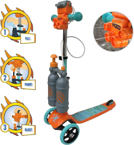 K3yriders 3-Wheel Kids Scooter with Water Blaster