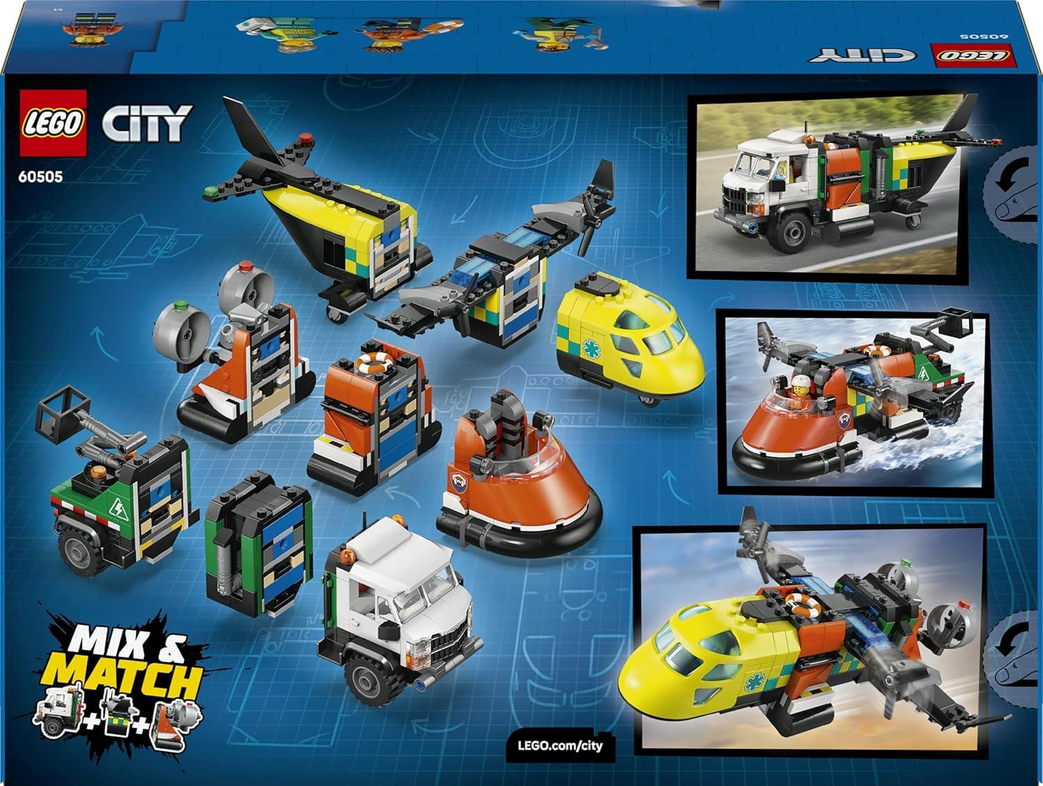 LEGO City Airplane Service Truck & Hovercraft Remix 60505