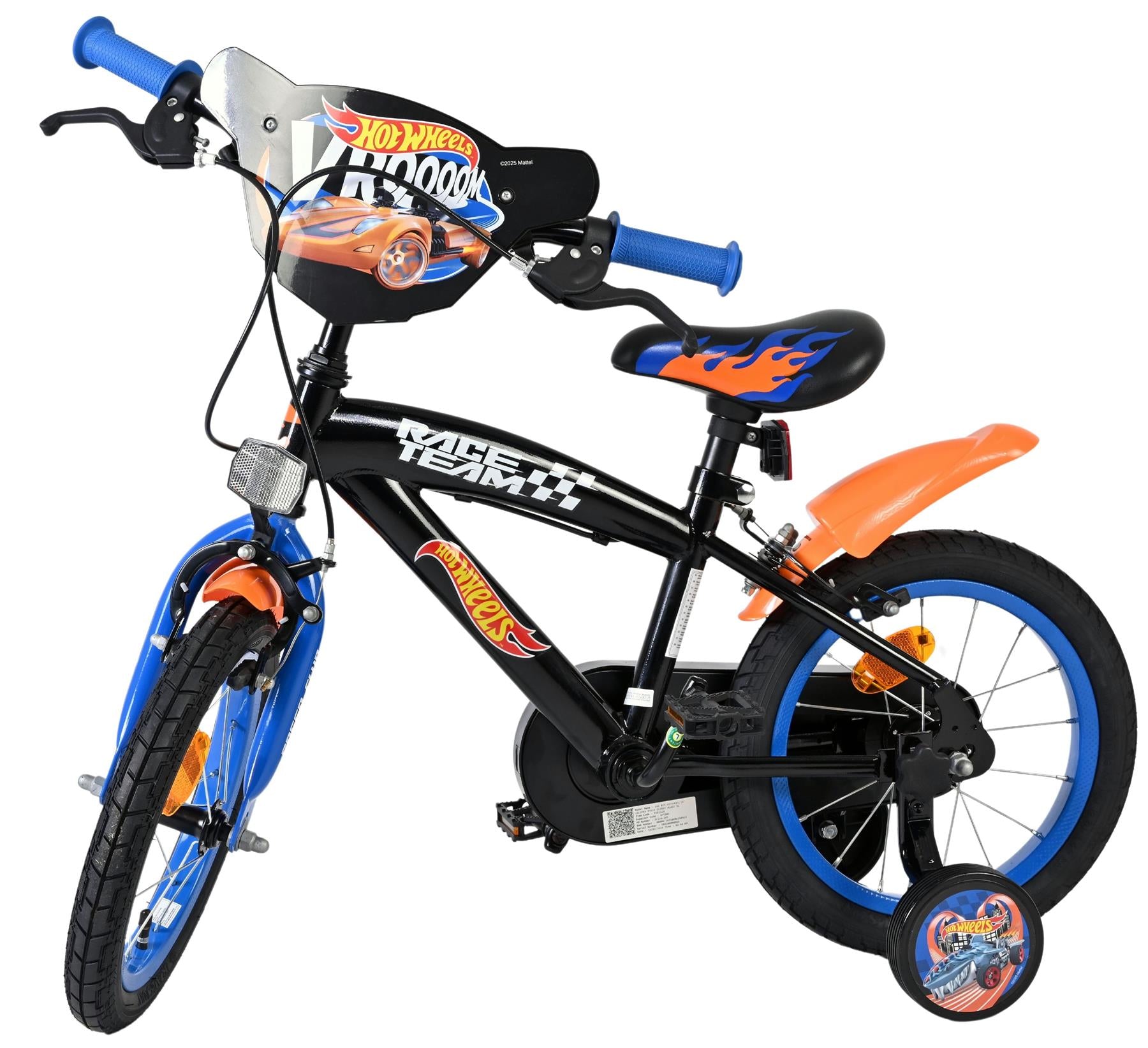 Hot Wheels Children's 14 Inch Two hand brakes  Bike - Black