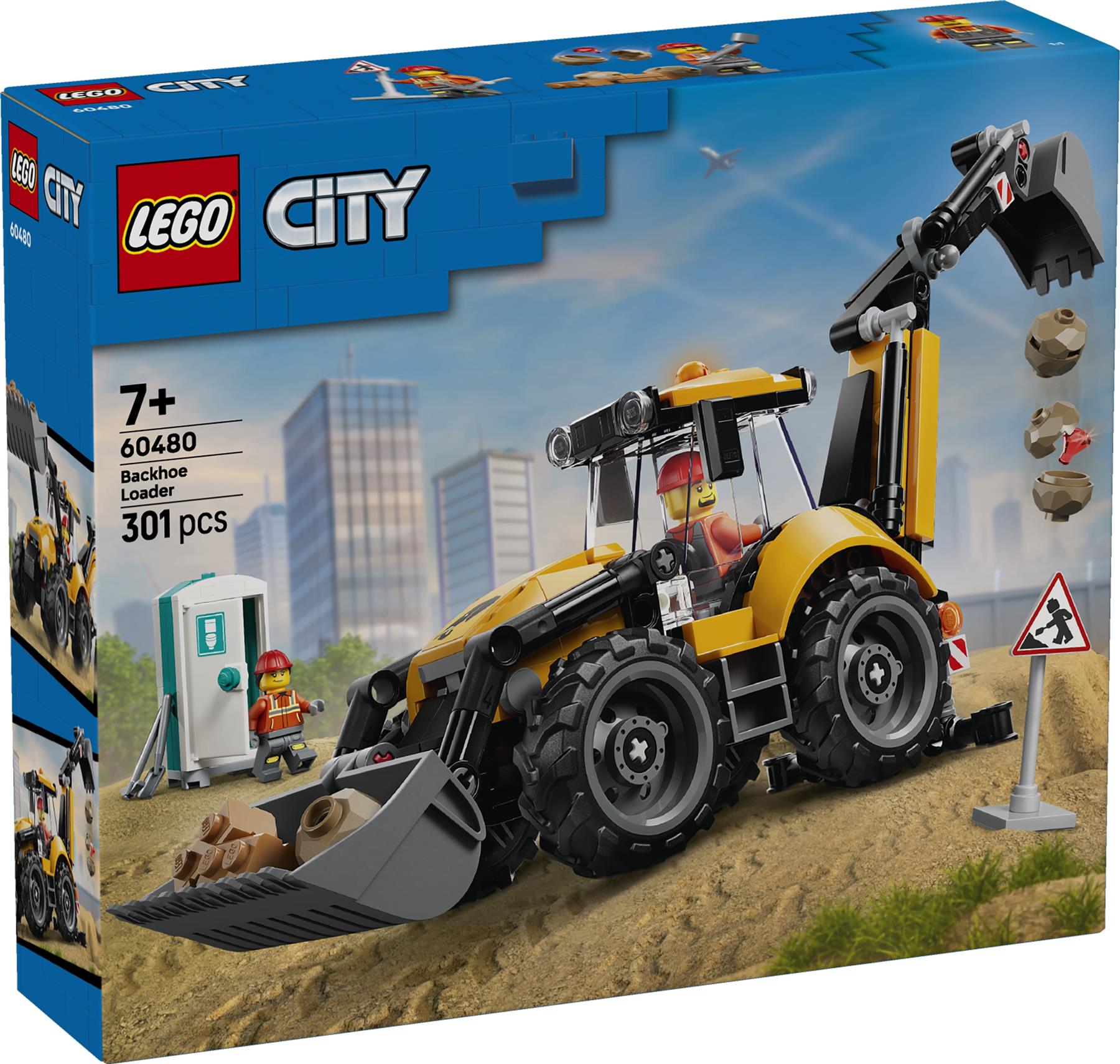 LEGO City Yellow Backhoe Loader 60480