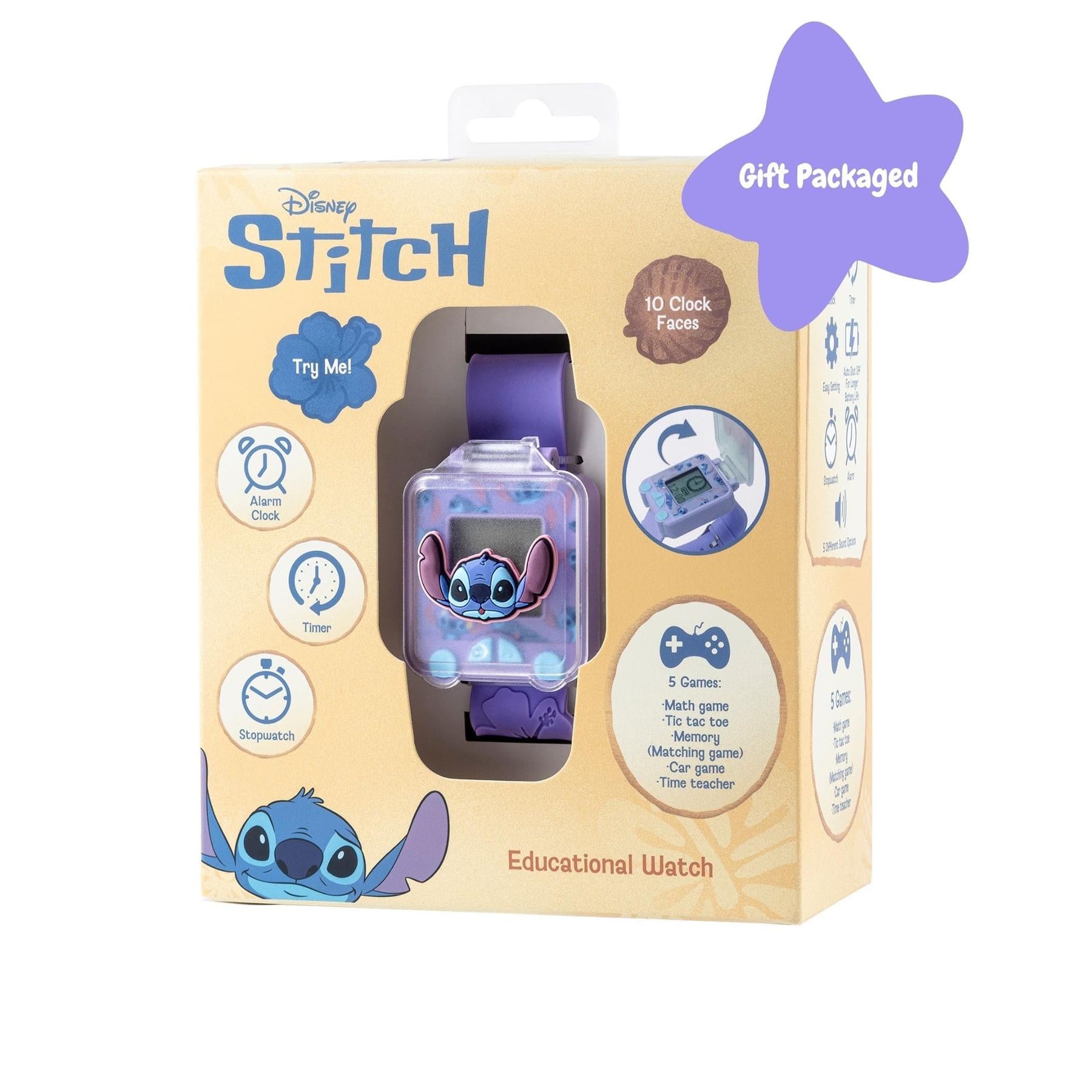Disney Stitch Purple Strap Learning Watch