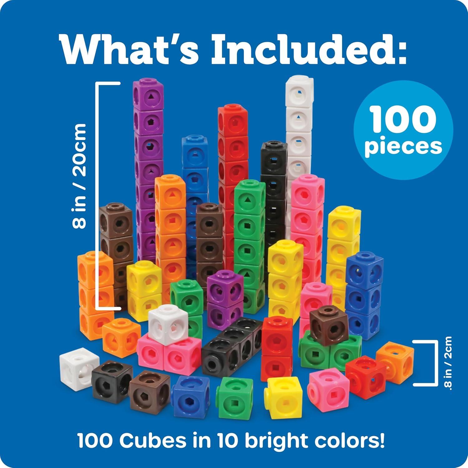 Learning Resources Numberblocks MathLink Cubes Set of 100