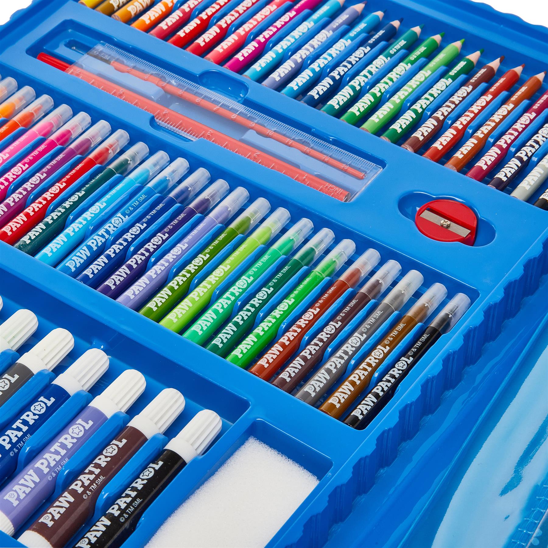 PAW Patrol 162 Piece Childrens Easel Set with Whiteboard, Chalkboard & Accessories