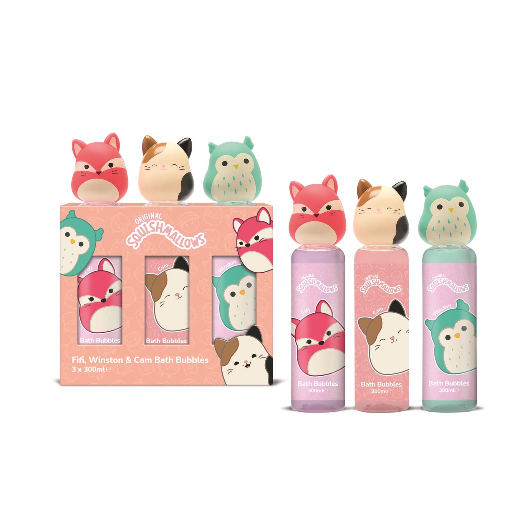 Squishmallows 300ml Bath Bubbles with Topper Gift