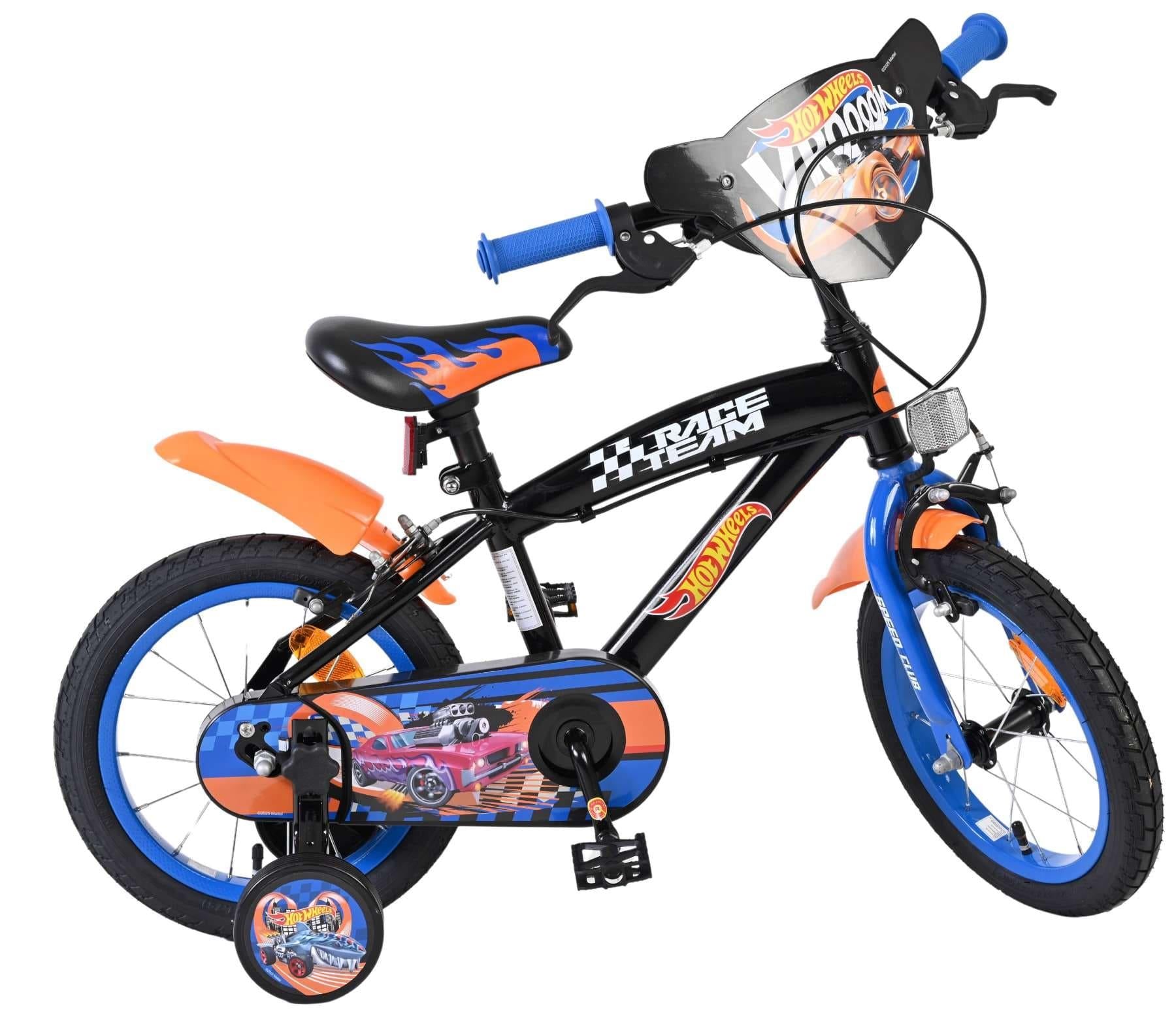 Hot Wheels Children's 14 Inch Two hand brakes  Bike - Black