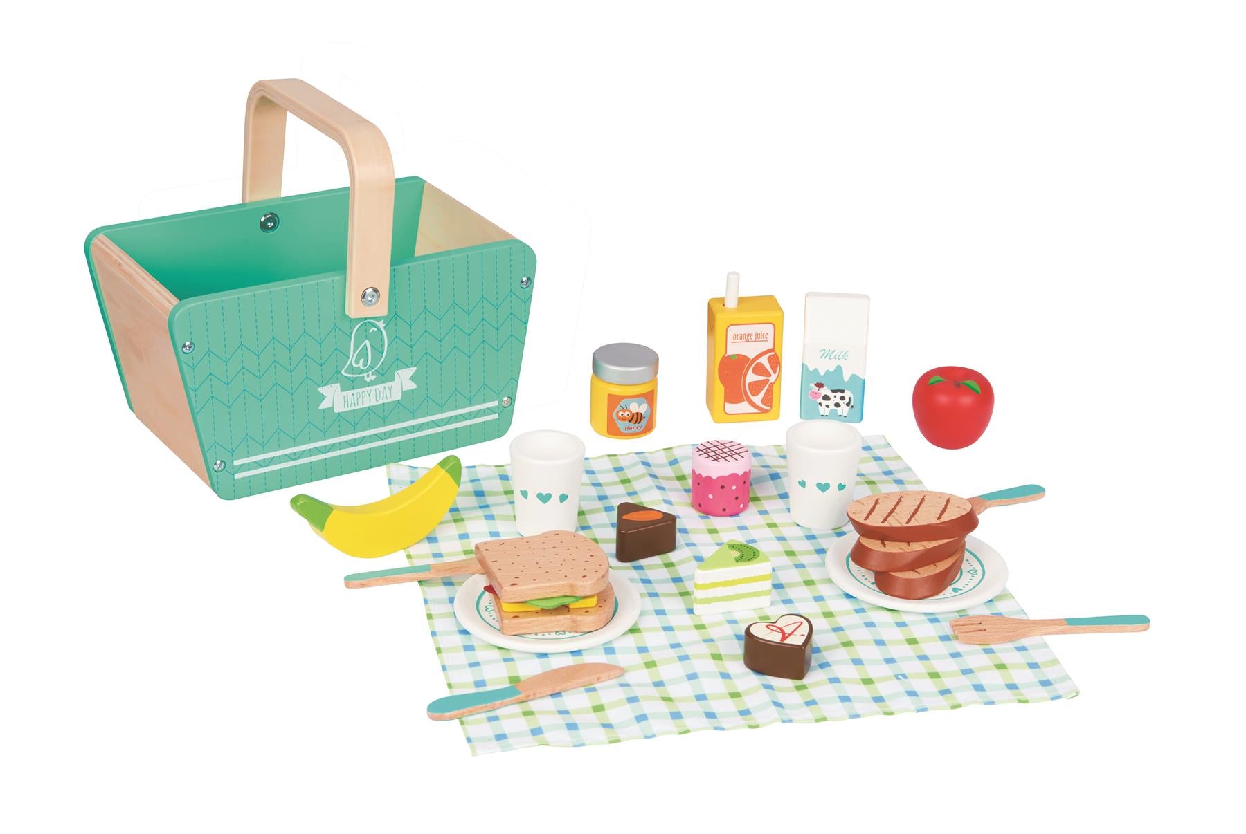 Lelin Wooden Picnic Food Playset