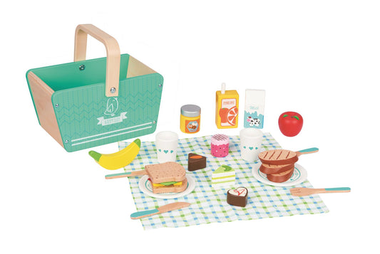 Lelin Wooden Picnic Food Playset