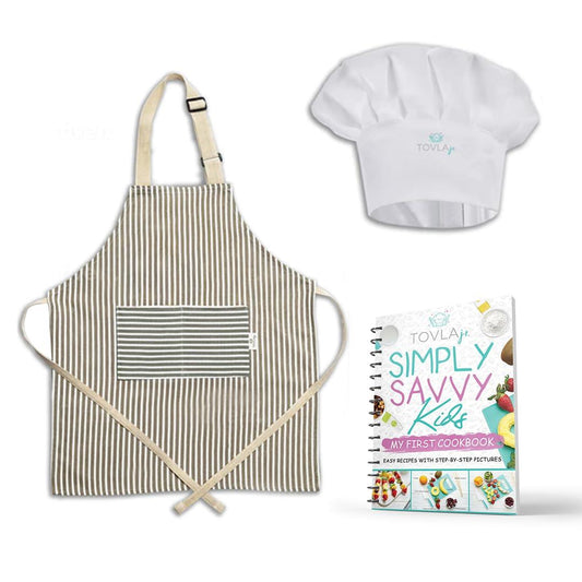 Tovla Jr. My First Cookbook, Apron & Hat Set