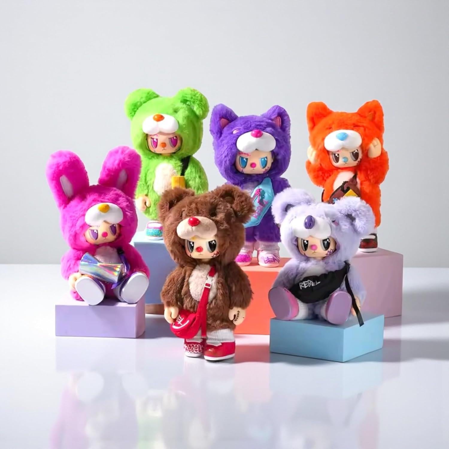 Pop Cuppo Rebel Bear & Bag Movable Plush