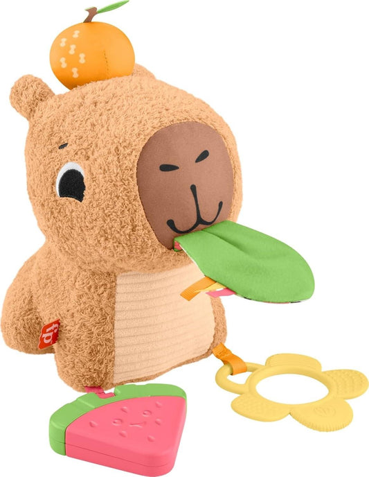 Fisher-Price Snuggly Snacky Capybara Plush Baby Sensory Toy