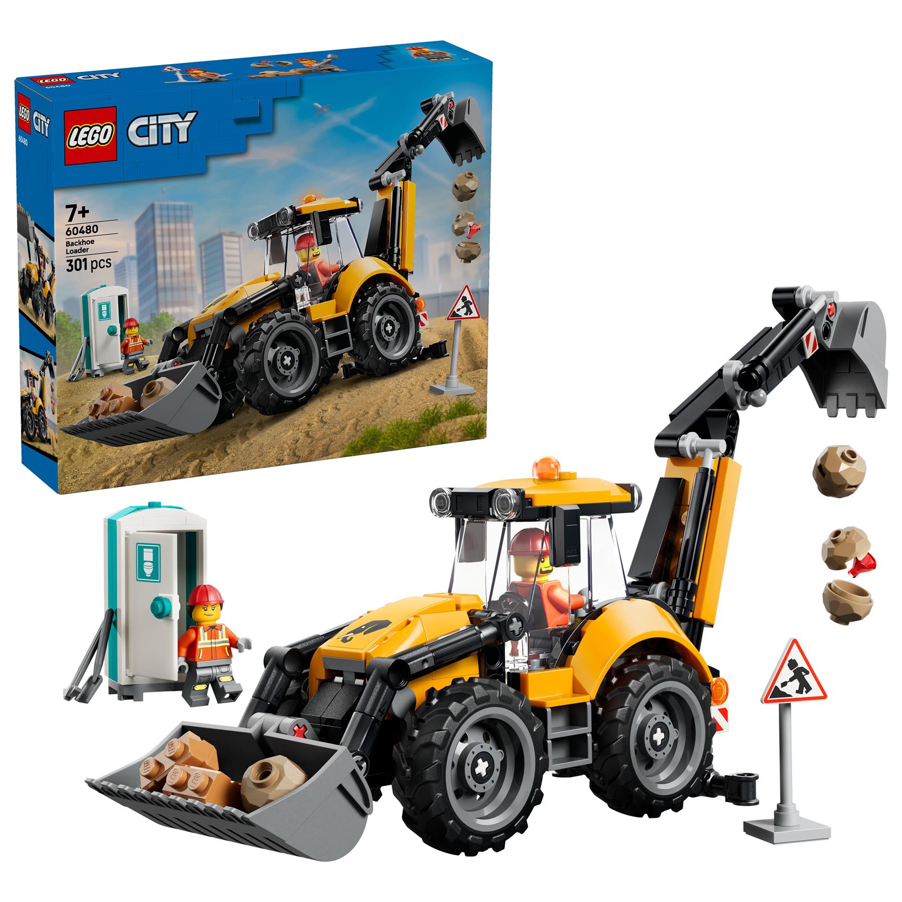 LEGO City Yellow Backhoe Loader 60480