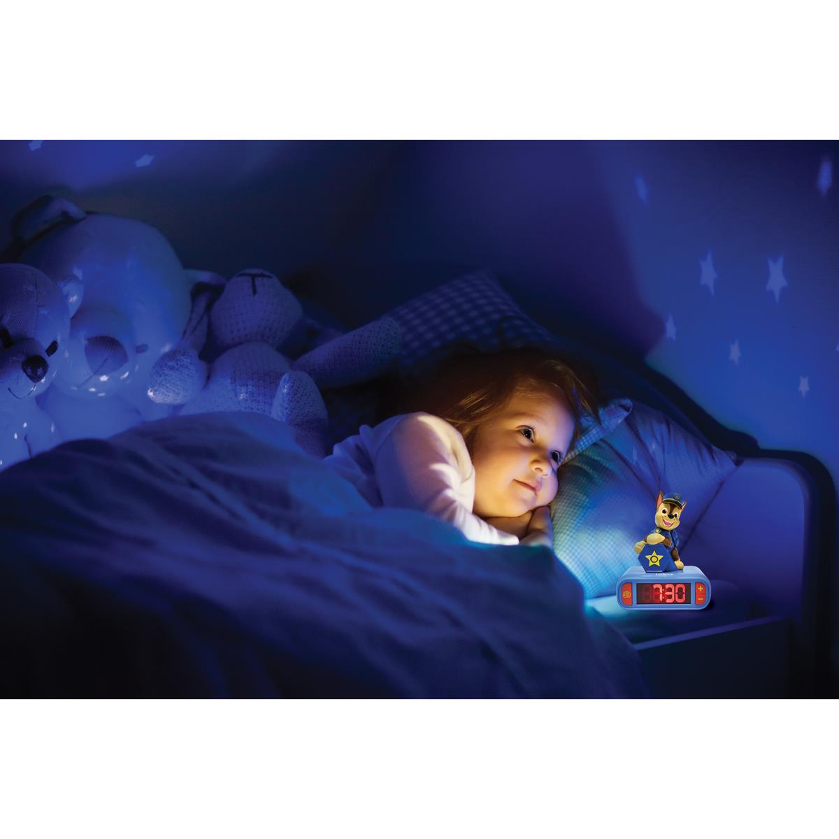 PAW Patrol Chase Night Light Alarm Clock With Sounds