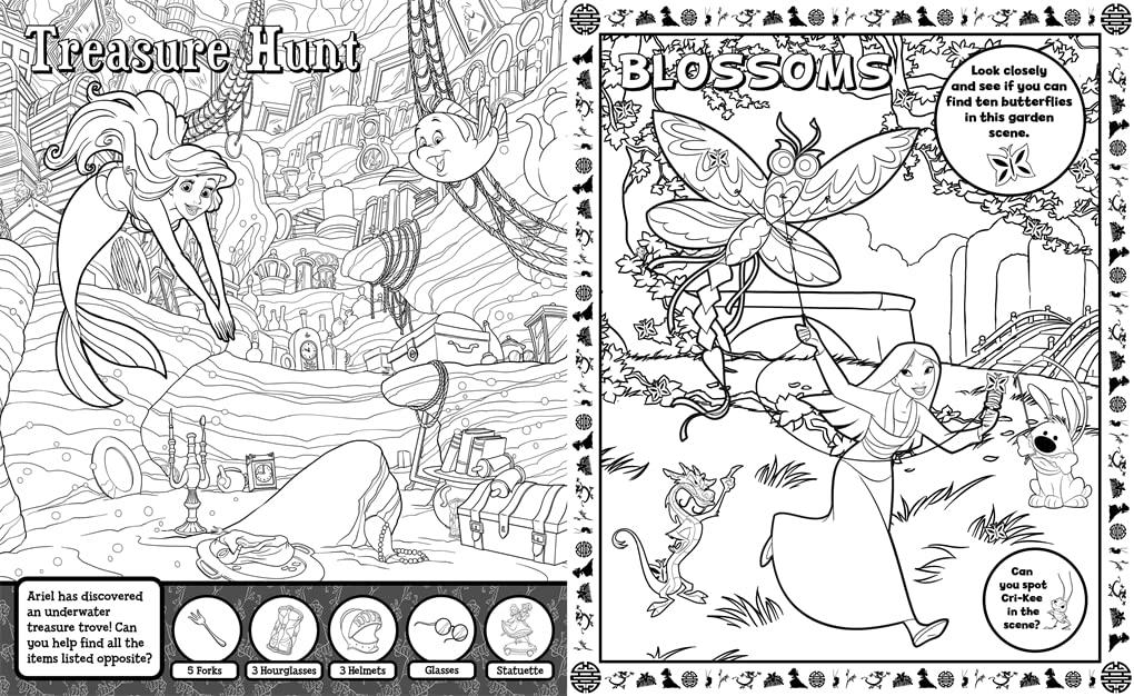 Disney Princess Search and Find Colouring Book